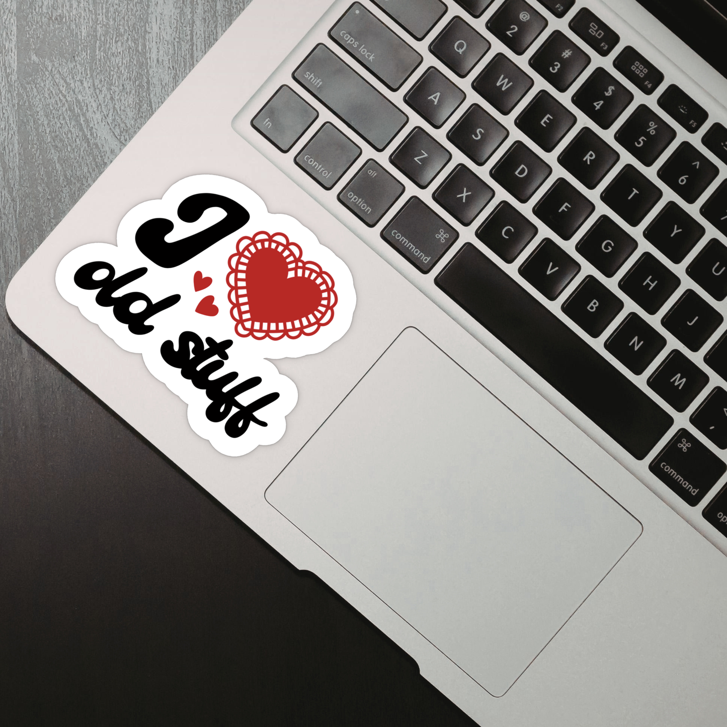 Laptop Sticker - I Heart Old Stuff
