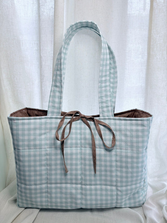 The Boxy Tote in Mint Chip