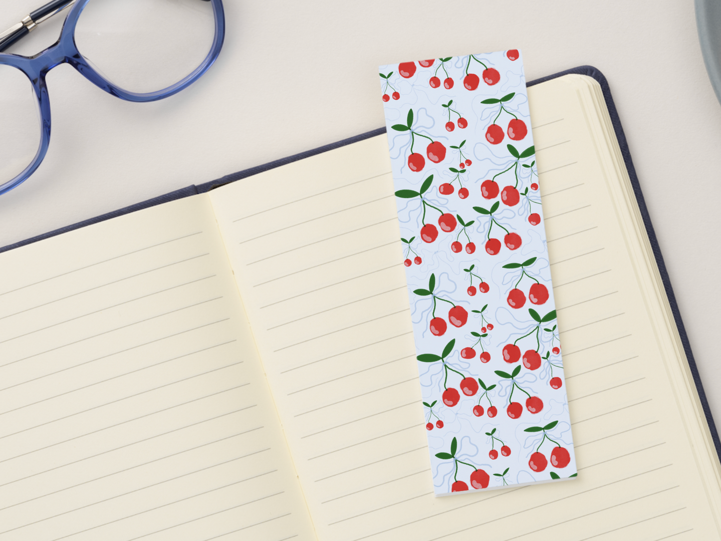 Cherries and Bows Bookmark