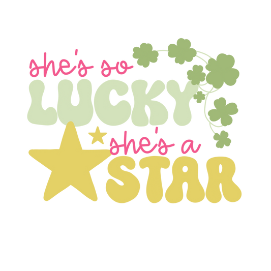 Laptop Sticker - She's So Lucky, She's a Star