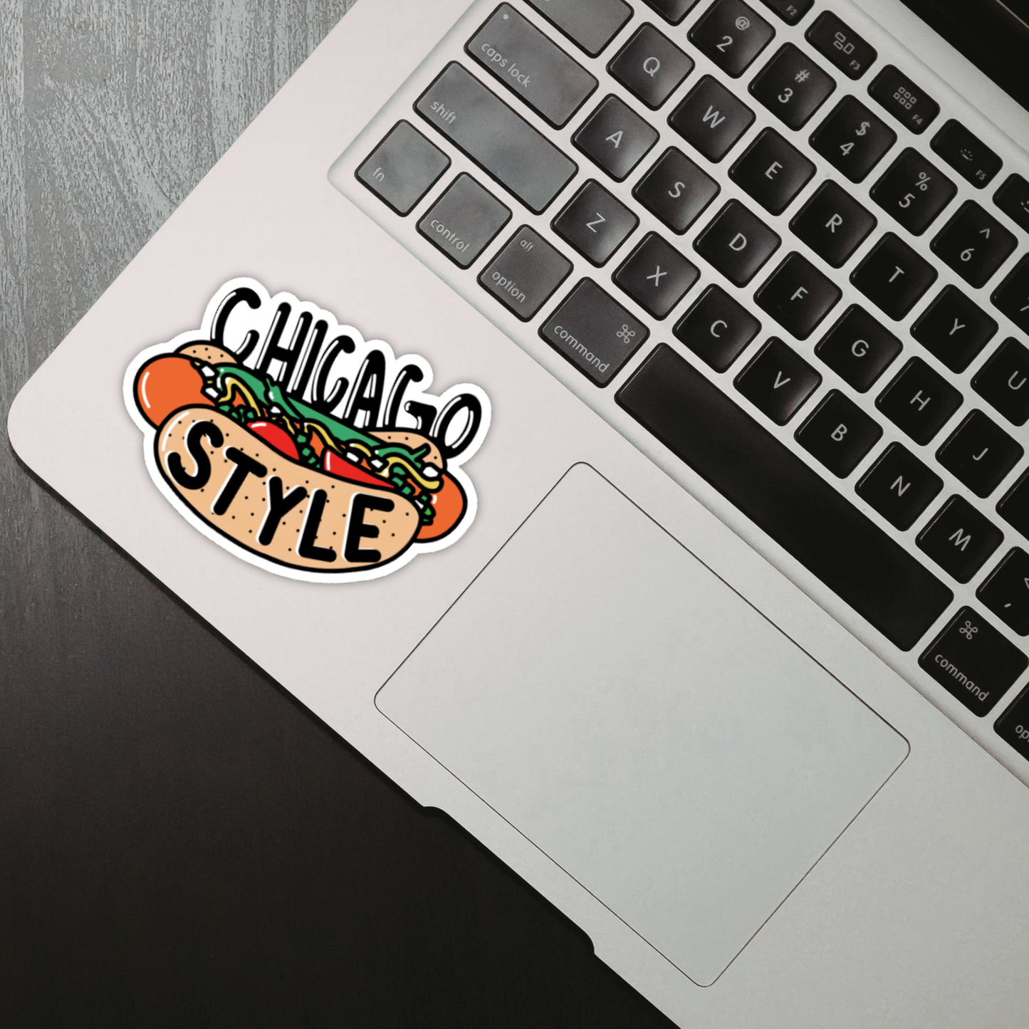 Laptop Sticker - Chicago Style Hot Dog