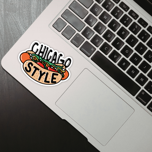 Laptop Sticker - Chicago Style Hot Dog