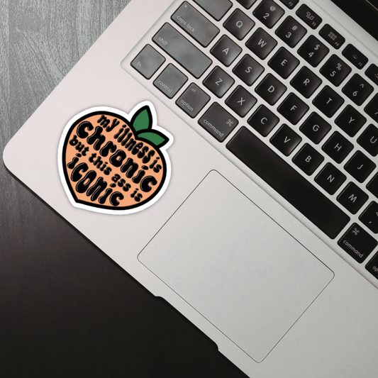 Laptop Sticker - My Illness is Chronic Peach