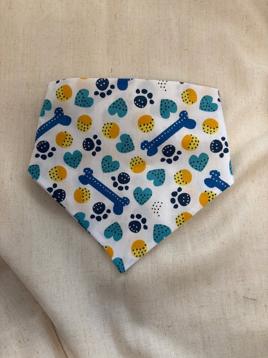 The Pup Bandana in Blue Bones