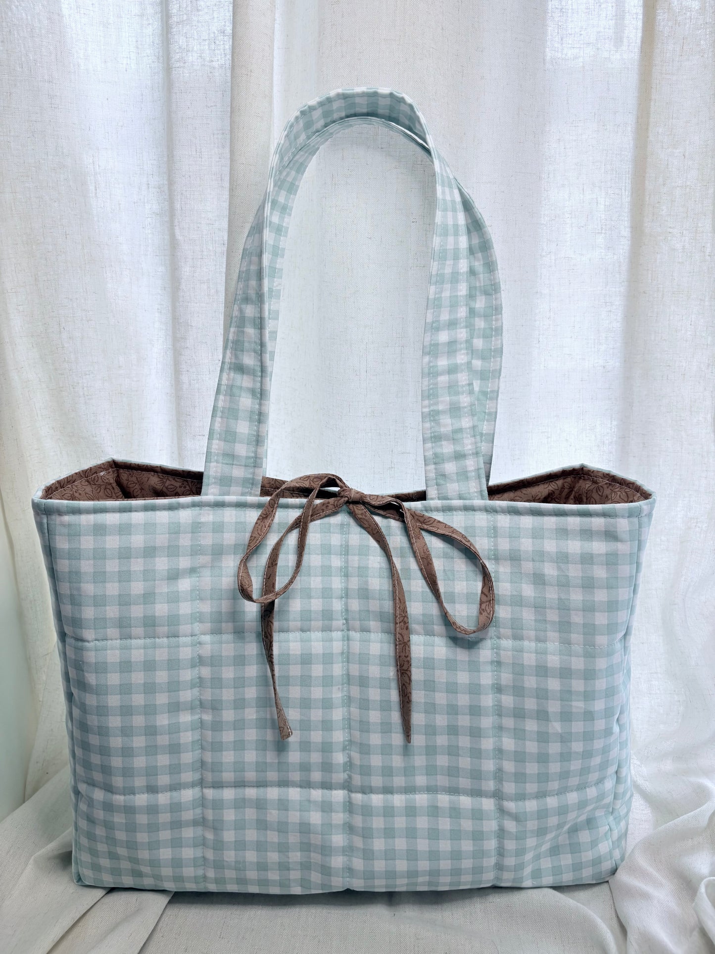 The Boxy Tote in Mint Chip