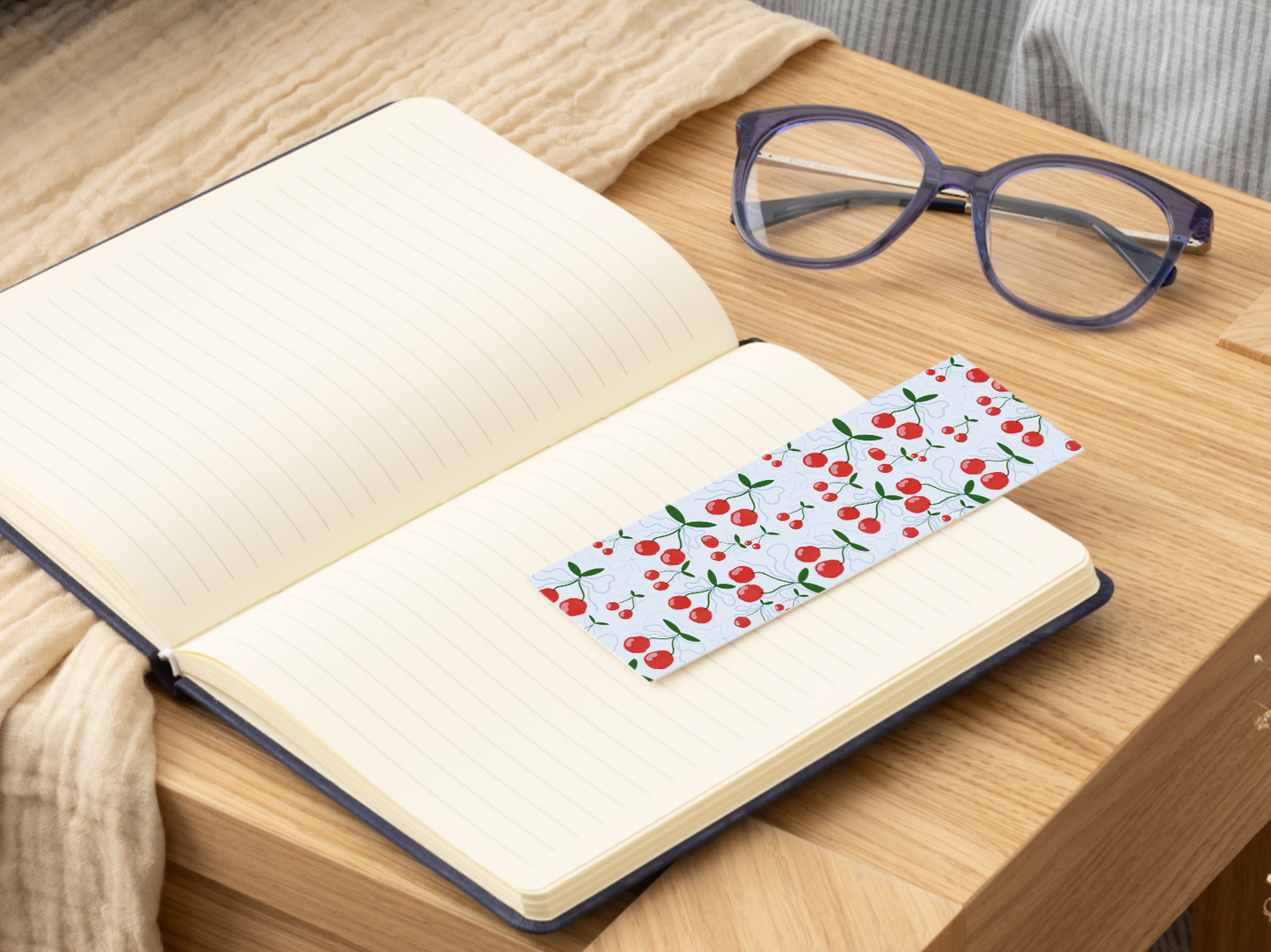 Cherries and Bows Bookmark