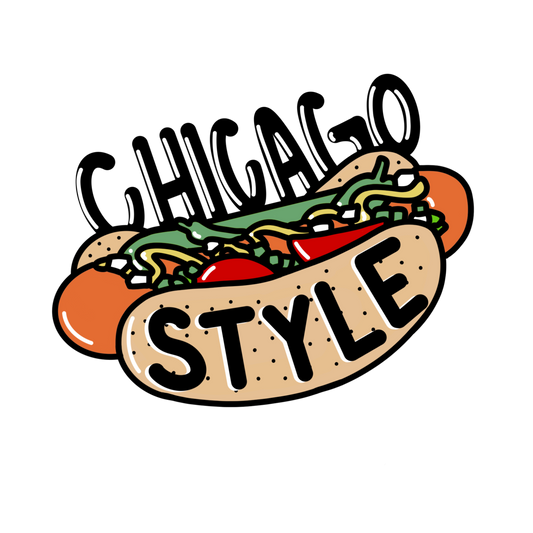 Laptop Sticker - Chicago Style Hot Dog