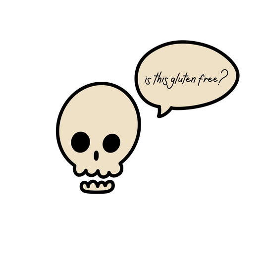 Laptop Sticker - Is This Gluten Free? Skull